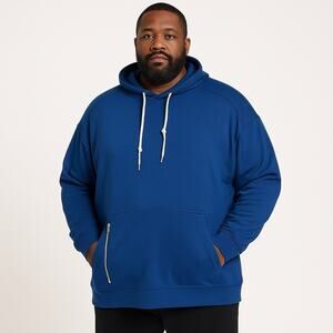 Xersion XLT Big & Tall French Terry Hoodie Blue Depth Soft Touch NWT Streetwear